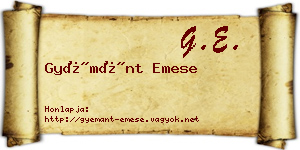 Gyémánt Emese névjegykártya